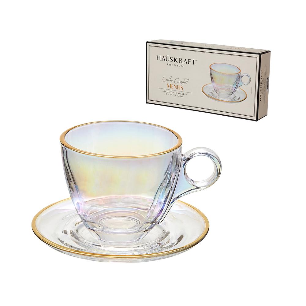 Jogo de Xícaras 4 peças Com Peres 170ml  ...