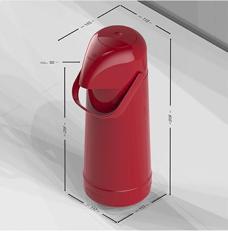 Garrafa Térmica Termolar 1 L Vermelha Ma ...