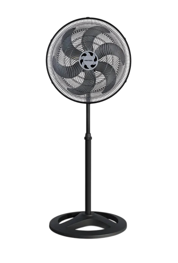 Ventilador de Coluna Ocilante Preto 6 Pá ...